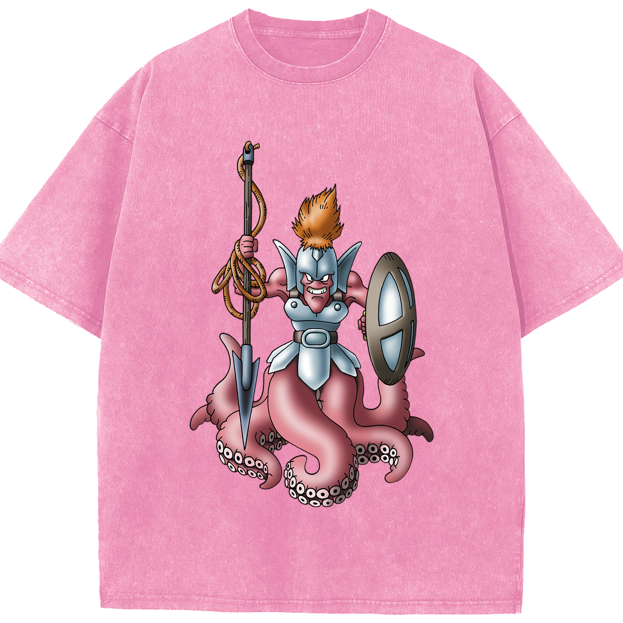 （画像用） ドラゴンクエスト Doragon Kuesuto Dragon Quest 綿100% ヴィンテージ風 半袖Tシャツ（フロントプリント）